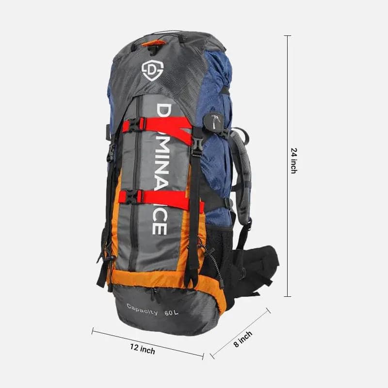 60-Liter Backpack | Travelling bag with Aluminium Rod